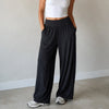 Sweaty Betty Wide Leg Trousers Womens 4-6 Black High-rise Relaxed Ankle