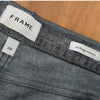 Frame Le Baggy Palazzo Wide Leg Jeans Womens 28 Dark Gray Flocked Full Length