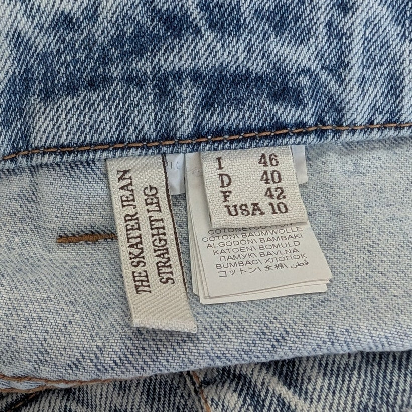 Brunello Cucinelli The Skater Jean Straight Leg Relax Womens 10 Denim High-rise