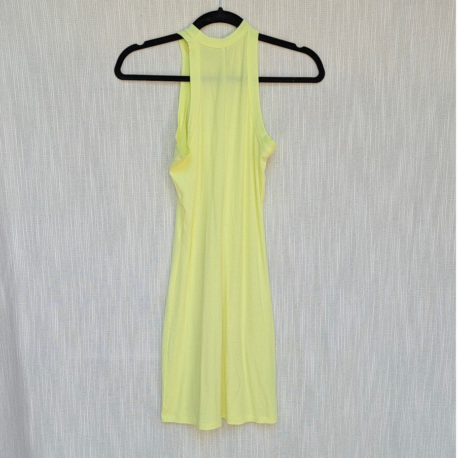 SKIMS Soft Lounge High Crewneck Tank Mini Dress Womens XS Lemonade Sleeveless