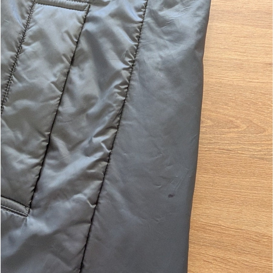 Max Mara The Cube Cameluxe Greengo Anthracite Puffer Hooded Vest Womens 10 Gray