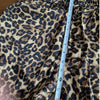 Lakbi Brown Animal Print High-rise Straight Wide Leg Flowy Pants, size S