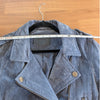 Blank NYC Morning Suede Moto Jacket Womens M Blue Long Sleeve Zip