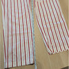J.Crew Pajama Set in Cotton Poplin Womens M Ivory/Red Stripe Shirt & Pants NWOT