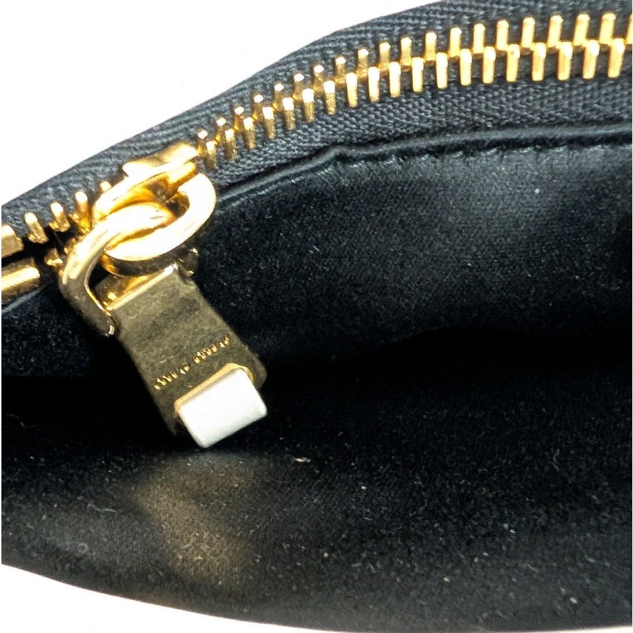 Miu Miu Matelassé Leather Handbag in White Quilted Logo Crossbody Strap