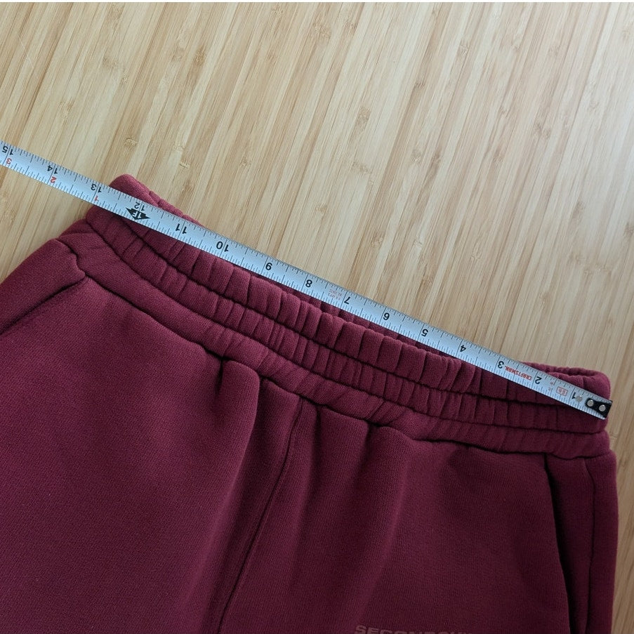 NWT Second Skin Red Classic Logo Straight Leg High-rise Sweatpants Pants, size S