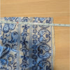 Zara Pants Womens XS BLue Floral Print Linen Blend High-rise Wide Leg Full