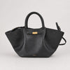 DeMellier Black Leather Satchel Tote with Gold Hardware