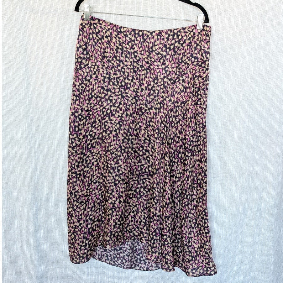 Isabel Marant Lisanne Floral-Print Silk Midi Skirt Womens FR42/XL NWT