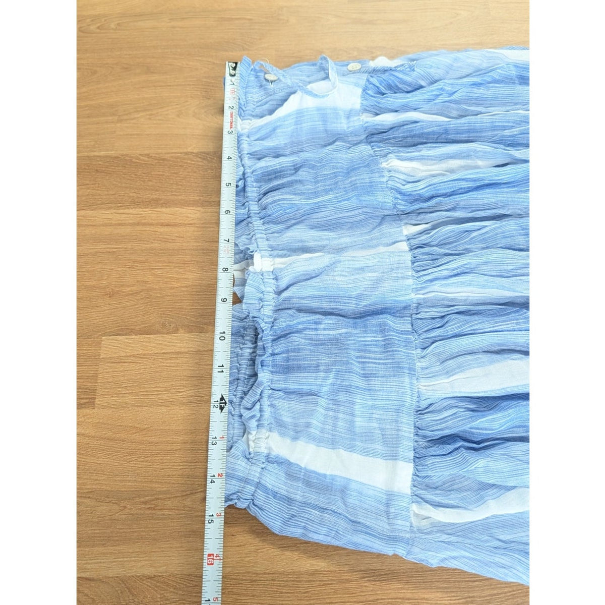 J.Crew x Maryam Nassir Zadeh Blue White Striped Midi Skirt XS
