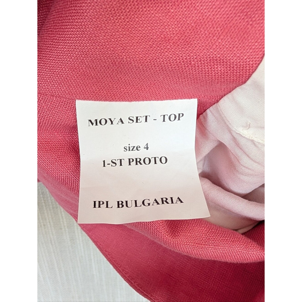 NWOT Reformation Moya Linen Top and Skirt Two-Piece Set Pink, Size 4
