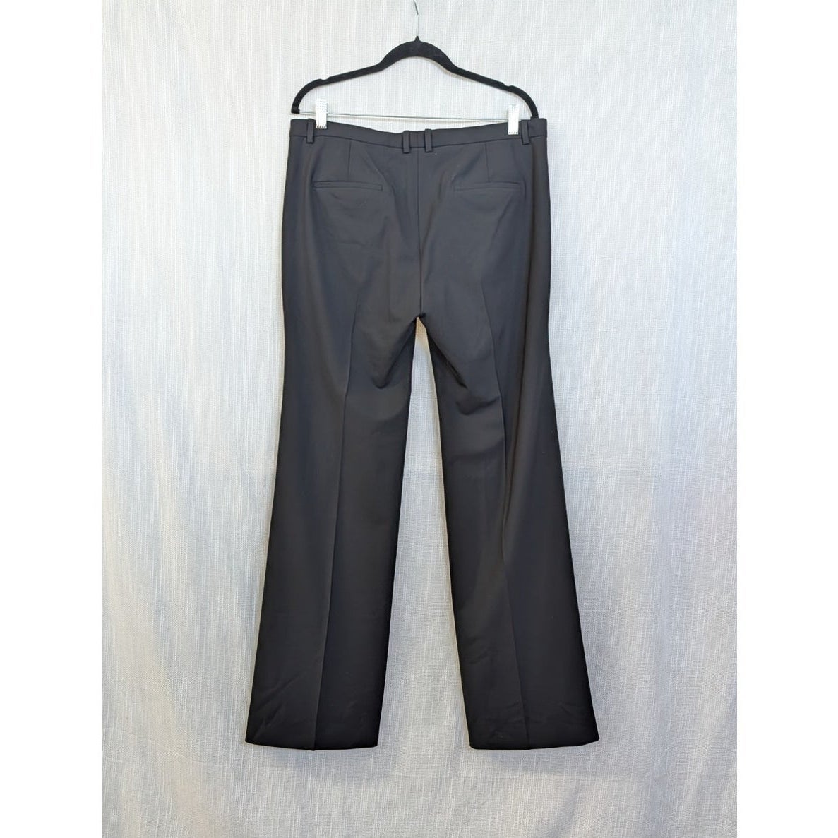 Theory Demitria 2 Flare Pants Black Stretch Wool Size 12