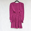 Maje Rianne Flowing Satin Mini Dress Womens FR 36/ S Purple V-neck Long Sleeve