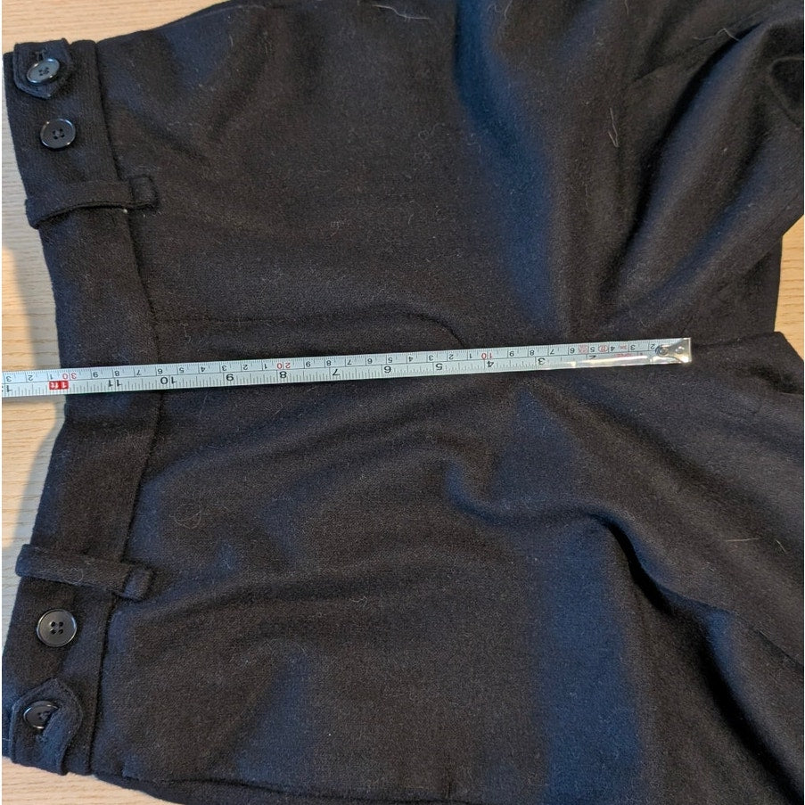 Banana Republic Pants Womens 10 Dark Gray Wool High-rise Wide Leg Dress Trouser