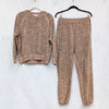 John Elliott 2PC Set: Brown Sweatshirt, size 1/S & Sweatpants, size 2/M
