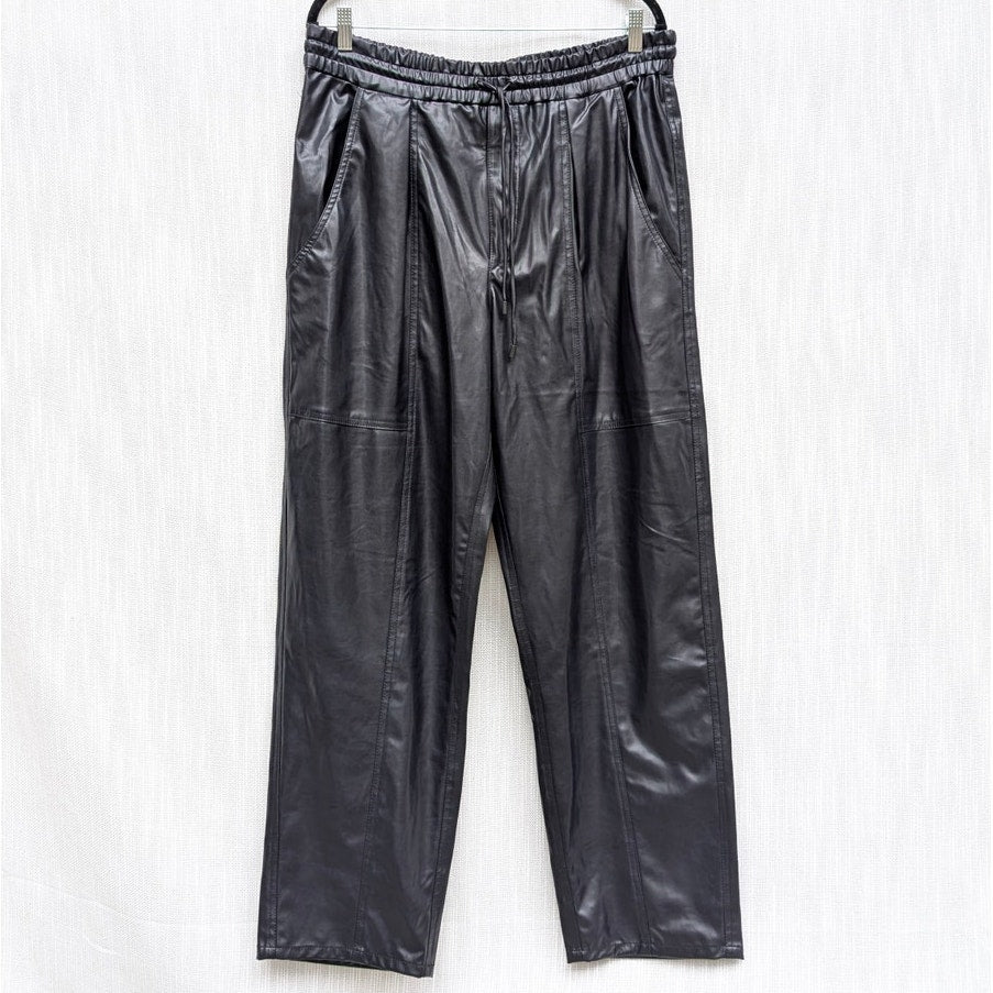 Isabel Marant Etoile Brina Pants Womens Fr 44/ 2XL Faux Leather High-rise Ankle