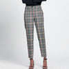Moschino Boutique Trousers Womens 10 Wool Plaid High-rise Ankle Chino Dress Pant