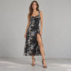 Reformation Fulton Sleeveless Floral Midi Dress Navy Blue Size 0