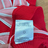 Eva Franco Mimma Harlequin Pink Red Striped Sleeveless Knit Top Size M