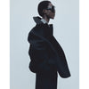 H&M HM Black Double-Breasted Short Peasant's Twill Jacket Pea Coat, size M