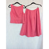 NWOT Reformation Moya Linen Top and Skirt Two-Piece Set Pink, Size 4