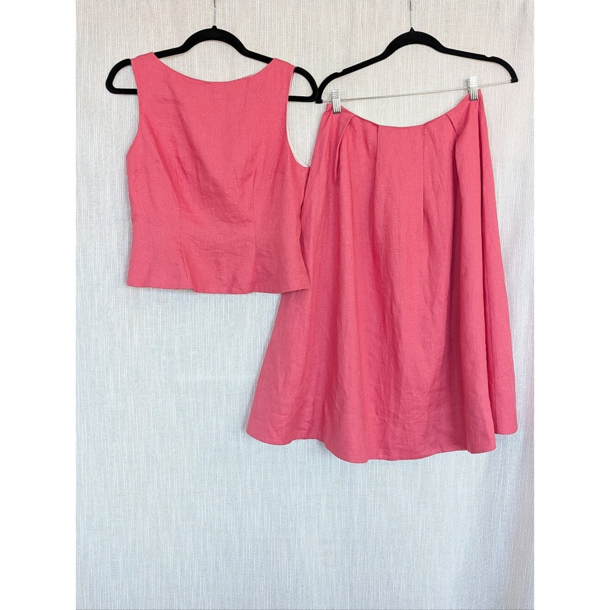 NWOT Reformation Moya Linen Top and Skirt Two-Piece Set Pink, Size 4