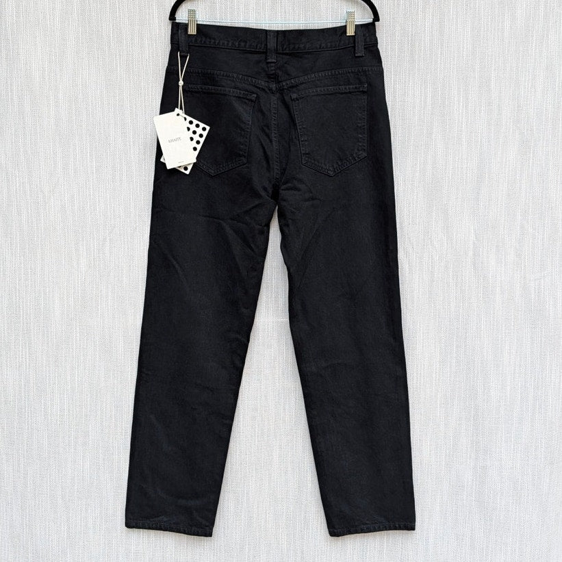 Khaite Corben Jean Womens 28 Black Bartlett Denim High-rise Straight Leg NWT