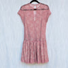RED Valentino Lace Dress Womens IT 48/ L Pink Belted Short Sleeve Ruffle Mini