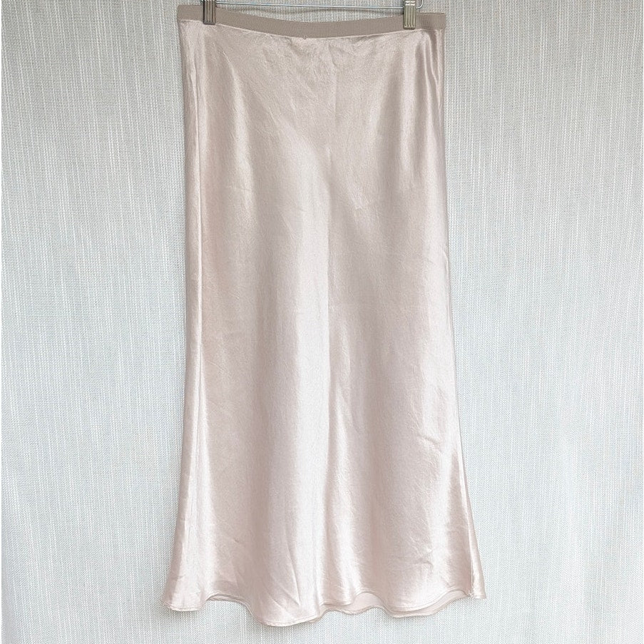 Max Mara Leisure Alessio Skirt Womens 8 Cream Sarin High Rise A-line Midi