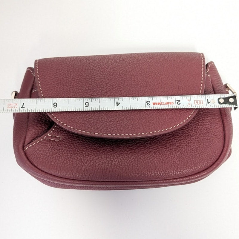 Loro Piana Wine/Burgundy 100% Lambskin Leather Small Bag