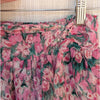 En Saison Lyra Tiered Midi Skirt Womens S Pink Floral Print High-rise Bohemian