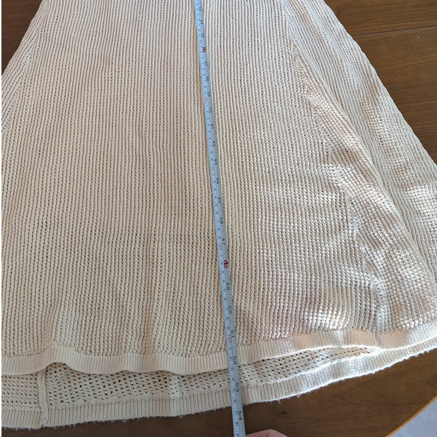 DISSH Ophelia Crochet Maxi Sleeveless Dress in Natural, size L