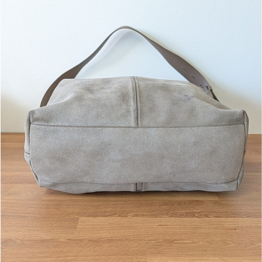 Brunello Cucinelli Monili Buffered Leather Hobo Shoulder Bag