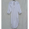 Vince Dress Womens XS White Gauze Sheer Peasant Tassel Long Sleeve Tunic Midi