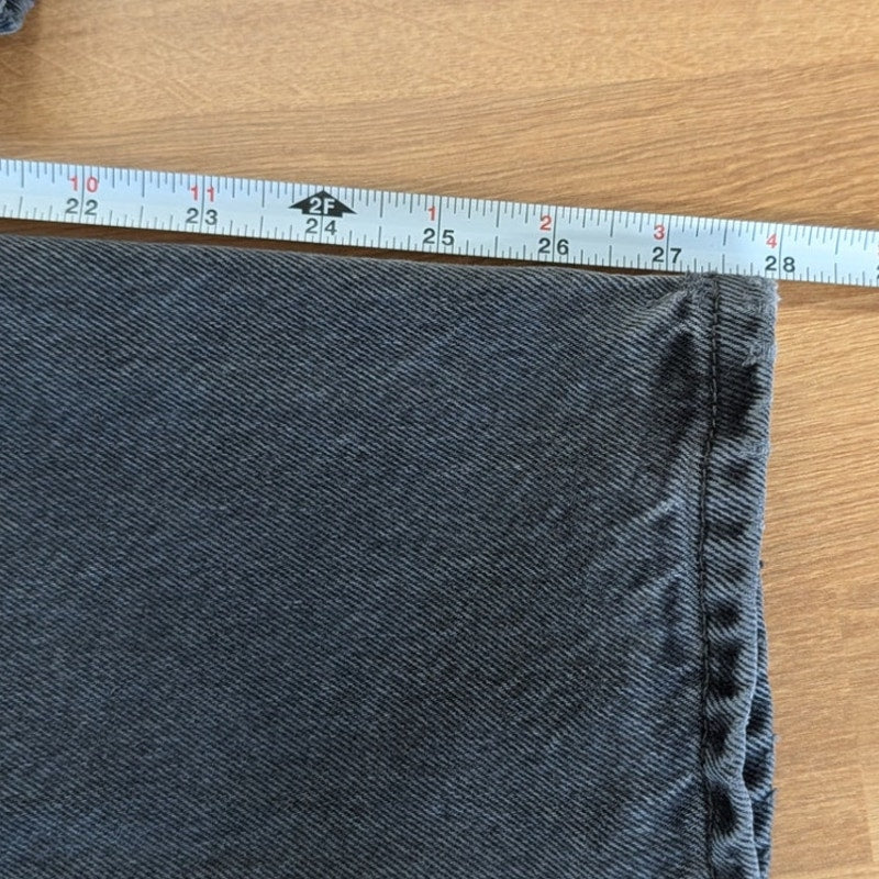 Levi's 501 Original Chaps Two-Tone Black Jeans Women's W28 L30 A7501-0000