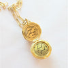 Wanderlust + Co Gold Planet Medallion Necklace 14K Real Gold Plated Jewelry