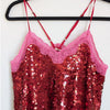 NWT Anthropologie Love Stories Willow Pink Lace Sequin Slip Short Dress, size S