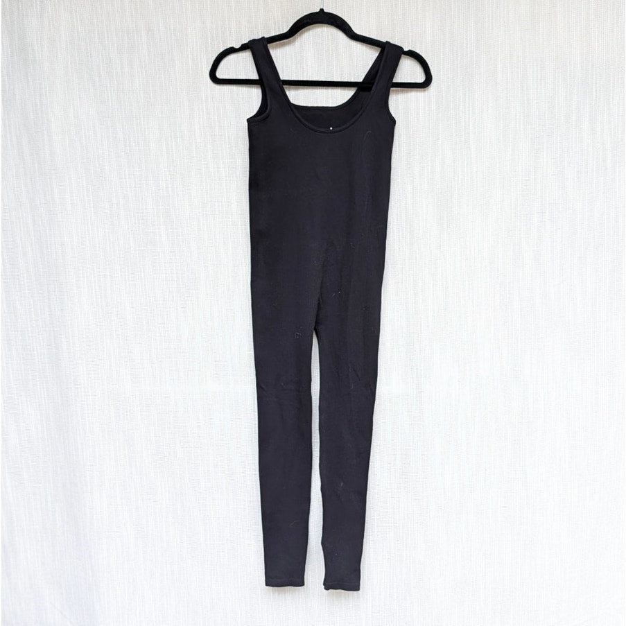 Calzedonia Catsuit Jumpsuit Onepiece Womens S/M Black Rib Sleeveless Long