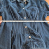 Anthropologie Pleated Denim Shirt Shacket Womens S Blue Long Sleeve Button-up