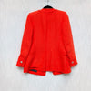 Zara Blazer Womens S Coral Tweed Gems Button Double-breasted Long Sleeve