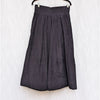 Suzie Kondi Kyria Skirt Womens L Black Pleated Cotton-Corduroy A-line Midi
