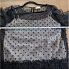 Red Valentino by Valentino Dress Womens IT 48/US 12 Black Tulle Tiered Dot Mini