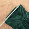 Showpo Queen Of The Show Strapless Maxi Fitted Dress in Emerald Satin, size 0