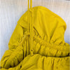 H&M HM Yellow Cotton Sleeveless Ruffle Midi Maxi Dress, Size M