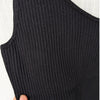 Aqua Black Knit Ribbed Slim Fit Sleeveless Sculpt Tank Top, size S