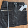 Anine Bing Steel Mini Skirt Womens S Black 100% Lamb Leather Zipper NWT