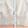 Reveriee Sweater Womens OS Beige Cotton Knit Casual Collared Long Sleeve