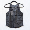Armani Exchange Tank Top Womens S Black Faux Leather Sleeveless Zipper NWT