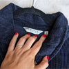 Anthropologie Sparkz Copenhagen Amanda Navy Blue Corduroy Cropped Jacket, size S