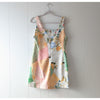 NWT Desigual Peton Floral Patch Print Sleeveless Slim Mini Dress, size L